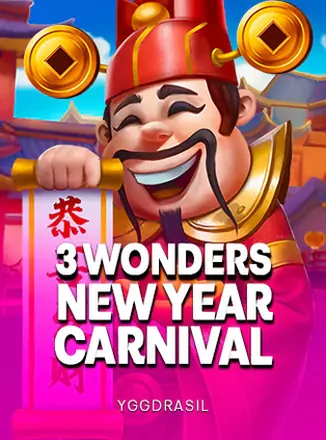 ภาพจากหน้าเกมเกมสล็อต 3 Wonders New Year Carnival จากค่าย Yggdrasil